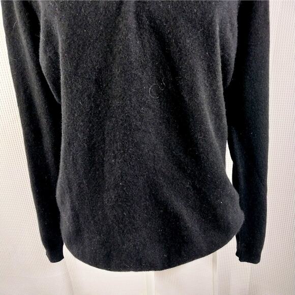CHARTER CLUB! 100% CASHMERE! BLACK FINE KNIT V-NECK LING SLEEVE SWEATER! SZ XL - Picture 4 of 11